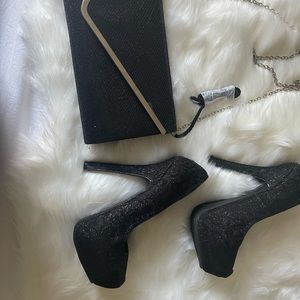 Set of heels and purse